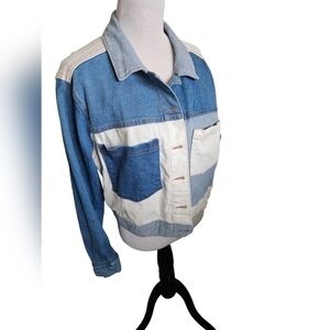 Wild Fable Patchwork Denim Jacket Size XL.